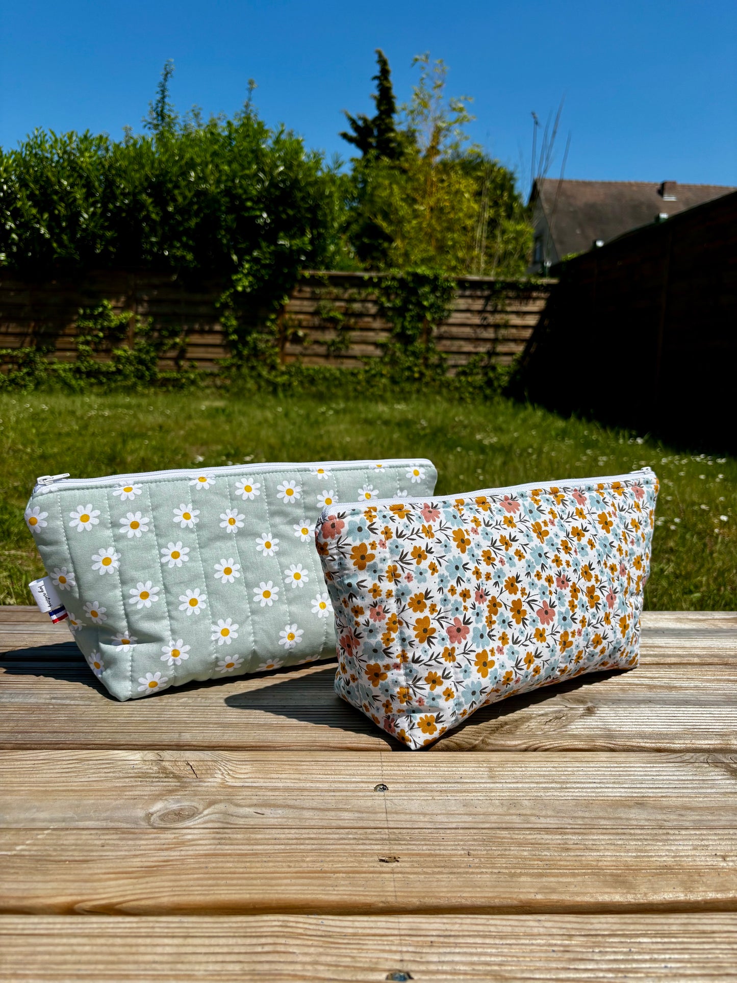 Trousse de toilette trapèze matelassé