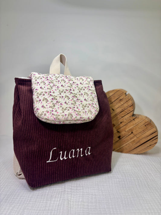 sac à dos enfant, en velours, personnalisable